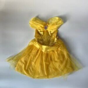 Disney Princess Belle Yellow Dress Halloween Kids Costume Small (4-6)